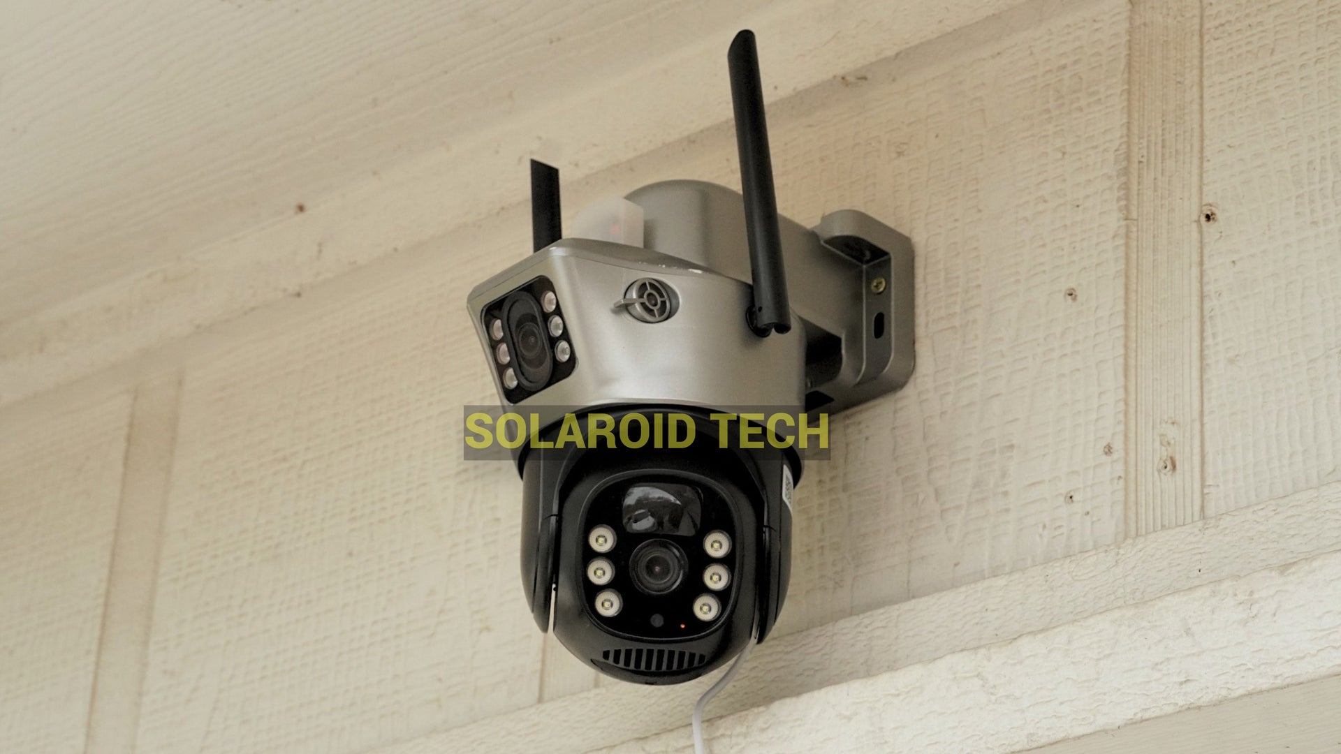 Load video: 4k 8MP Solar Security Camera Wifi PTZ Ai Tracking. Solaroid Tech 2024 Home and Office Tech