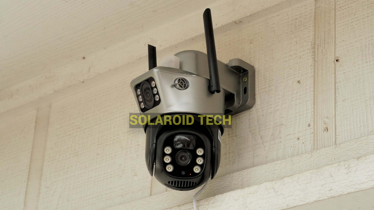 Solaroid Tech Solar 4K 8MP Dual Lens Ai Wifi Camera Surveillance for Home & Office 2024