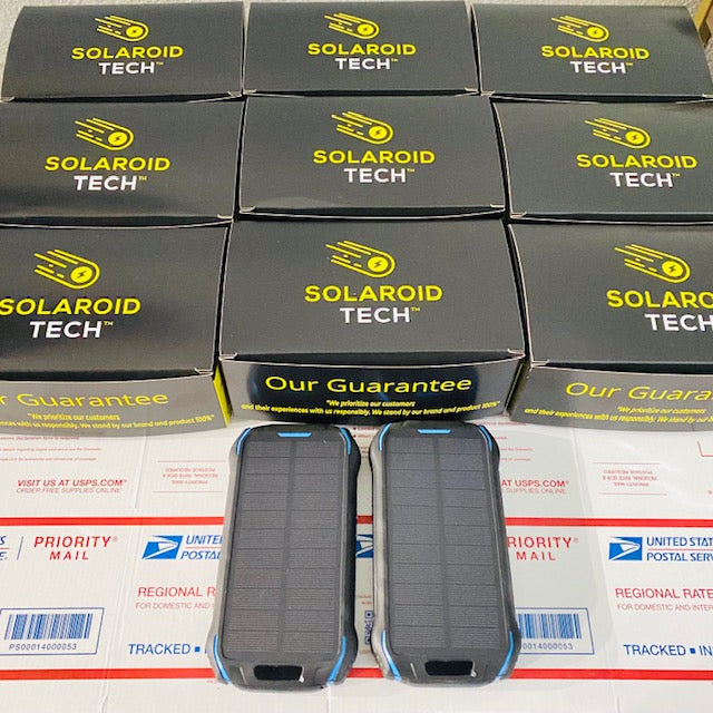 Solaroid - 26,800mah High Capacity Solar Power Bank with 18LED Flashlight with 4 modes. Solaroid Tech #1 Multi-Functional Power Bank. Free Shipping!