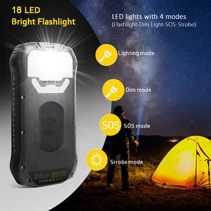 Solaroid Tech 26,800mah High Capacity Power Bank with 18LED Flashlight. Free Shipping!